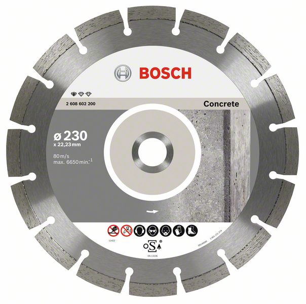 Bosch diamantový dělicí kotouč Standard for Concrete 230 x 22,23 x 2,3 x 10 mm 2608603243ks