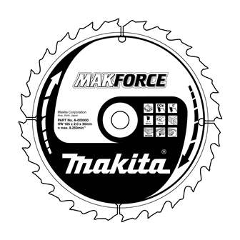 Makita B-08193 pilový kotouč 180x30mm, 16 Z