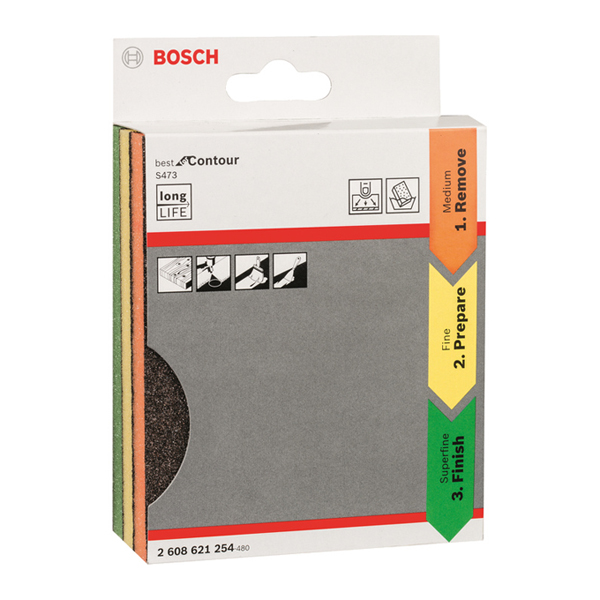 Bosch S473 brusná a leštící houba set 3 ks 2608621254