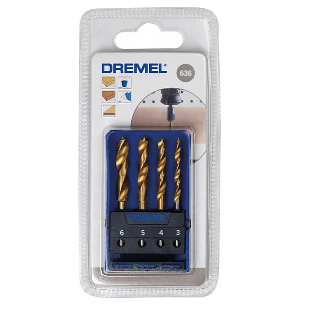 DREMEL 636 sada titanových vrtáků do dřeva 26150636JA