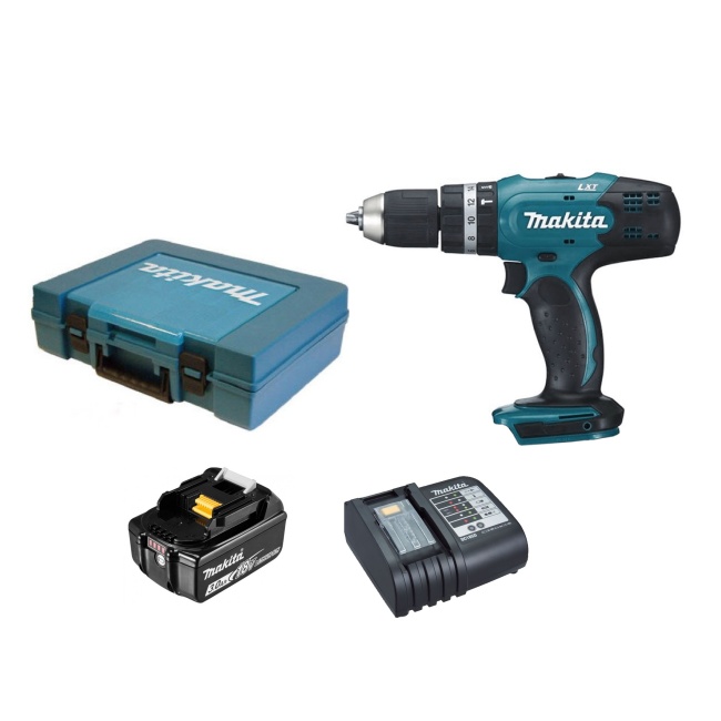 Makita DHP453SET aku příklepový šroubovák Li-ion 18V 1x3Ah