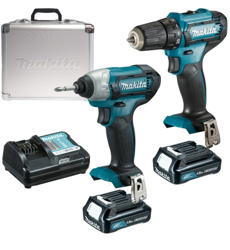 Makita CLX224X aku sada DF333DZ+TD110DZ+2xaku+kufr Li-ion CXT 12V