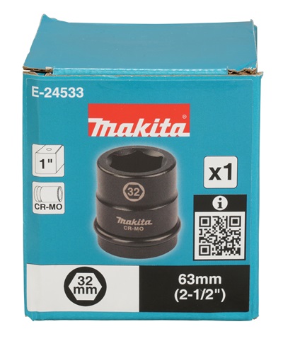 Makita E-24533 klíč nástrčný 1", čtyřhran, 32x63 mm