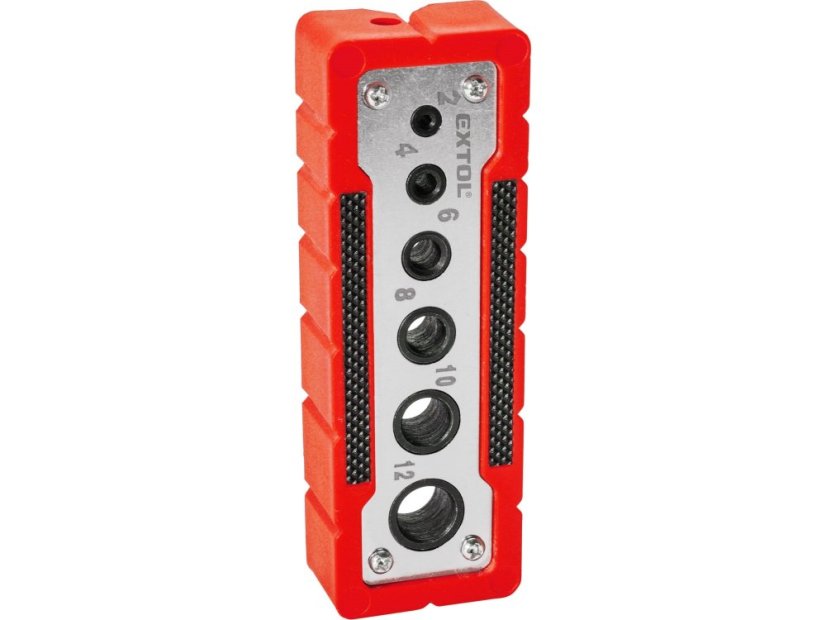 EXTOL PREMIUM vrtací vodící šablona, O 2-4-6-8-10-12mm