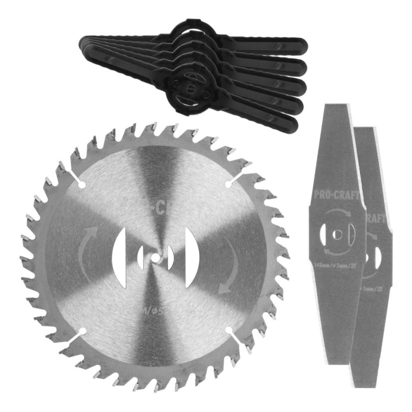 Procraft SPTA-25-2B/ES22Li aku sada aku vyžínač PTA-25-2B a aku nůžky na větve ES22Libb 20 V 2x 1,5 Ah