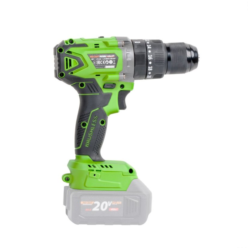 Procraft PA18BL-BB aku vrtací šroubovák s příklepem 20V bez aku