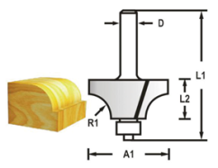 Makita D-48337 zaoblovací fréza s ložiskem stopka 6 mm,31,8x16,7x60 mm