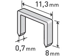 EXTOL PREMIUM 8852502 spony, balení 1000ks, 8mm, 11,3x0,52x0,70mm