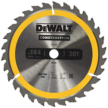 Dewalt DT1940 pilový kotouč  184x16mm, 30z CONSTRUCTION