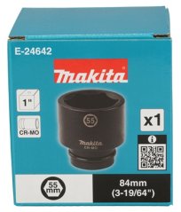Makita E-24642 klíč nástrčný 1", čtyřhran, 55x84 mm