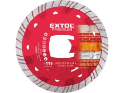 EXTOL PREMIUM 8803031 kotouč diamantový řezný TURBO PLUS - suché i mokré řezání, O 115x22,2x2mm