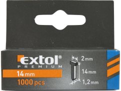 EXTOL PREMIUM 8852405 hřebíky, balení 1000ks, 14mm, 2,0x0,52x1,2mm