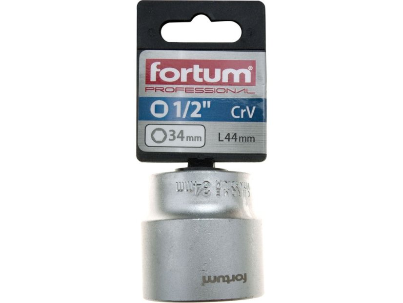 FORTUM 4700434 hlavice nástrčná 1/2", 34mm, L 44mm