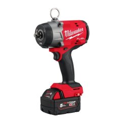 Milwaukee ELVINSET35 M18 FHIW2P12-502X aku rázový utahovák 1/2" 1220 Nm s aretačním čepem + 12 dílná sada šroubováků Tri-lobe 2x 5 Ah M18 B5 4933492786