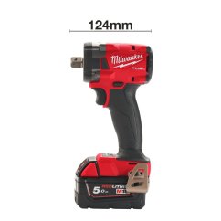 Milwaukee M18 FIW2P12-502X aku kompaktní rázový utahovák 1/2" s aretačním čepem 2x5Ah 4933478447