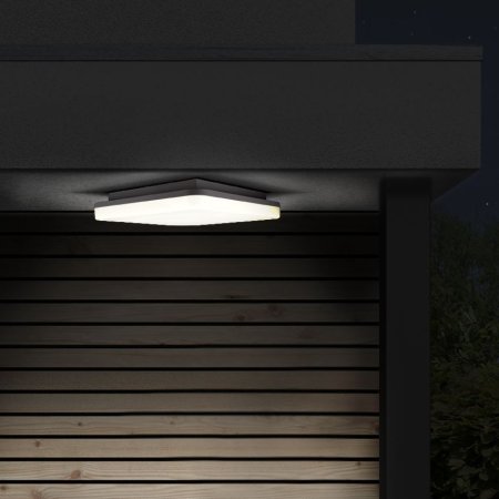 Solight WO730-1 LED venkovní osvětlení, přisazené, čtvercové, IP54, 15W, 1150lm, 4000K, 22cm