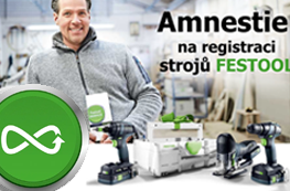 Amnestie na registraci strojů Festool