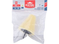 EXTOL PREMIUM 8804566 kužel leštící pěnový, T80, žlutý, ?80mm, stopka 6mm