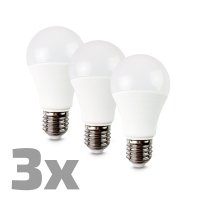 Solight WZ529-3P LED žárovka 3-pack, klasický tvar, 10W, E27, 3000K, 270°, 900lm, 3ks v balení