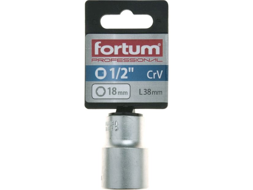 FORTUM 4700418 hlavice nástrčná 1/2", 18mm, L 38mm