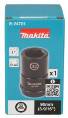 Makita E-24701 klíč nástrčný hluboký 1", čtyřhran, 32x90 mm