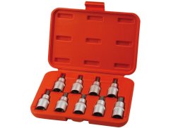 EXTOL PREMIUM 8818124 hlavice zástrčné TORX, sada 9ks, 1/2", CrV/S2