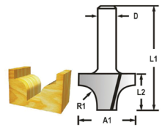 Makita D-48169 profilová frézastopka 8 mm, 25,4x16x48 mm