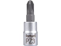 FORTUM 4701823 hlavice zástrčná 1/4" hrot pozidriv, PZ 3, L 37mm