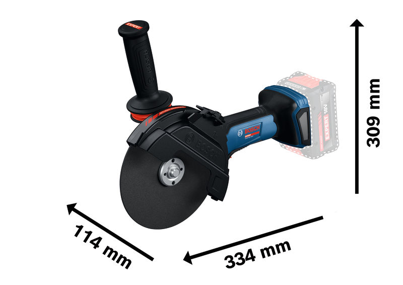 Akumulátorová úhlová bruska Bosch EXWS18V-180P, kotouč 180 mm.
