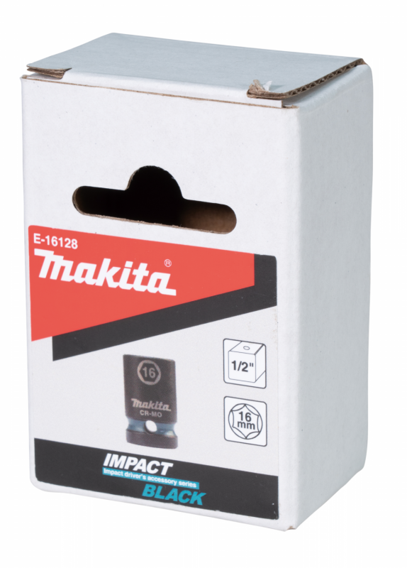 Makita E-16128 klíč nástrčný 1/2", čtyřhran, IMPACT BLACK, 16mm Makita E-16128 klíč nástrčný 1/2", čtyřhran, IMPACT BLACK, 16mm