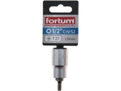 FORTUM 4700722 hlavice zástrčná 1/2" hrot TORX, T 27, L 55mm