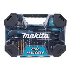 Makita E-22589 sada vrtáků a příslušenství 71 ks v plastovém kufru =oldD-33691