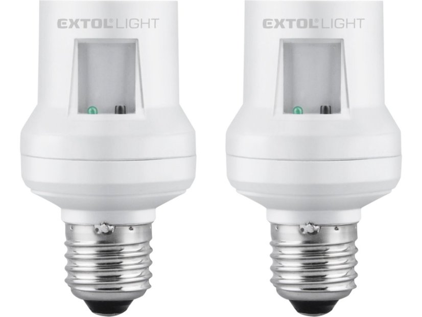 EXTOL LIGHT 43810 objímka na žárovku dálkově ovládaná, 2ks, rozšiřující sada, max. 60W žárovka, E27, dosah 30m
