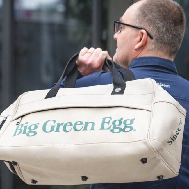 Big Green Egg retro sportovní taška béžová