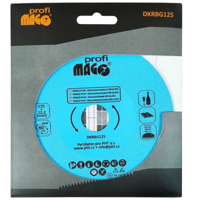 MAGG Profi DKRBG125 diamantový kotouč RB GLASS 125x22,2mm