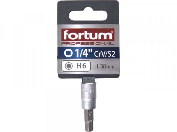 FORTUM 4701606 hlavice zástrčná 1/4" imbus, H 6, L 38mm