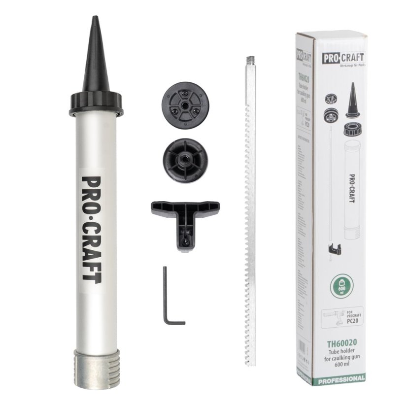 Procraft TH60020 alu trubicový zásobník 600ml pro měkké tuby pro aku pistole na tmel PC20bb