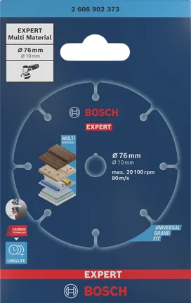 Bosch 2608902373 karbidový řezací kotouč EXPERT Multi Material, 76 × 10 mm