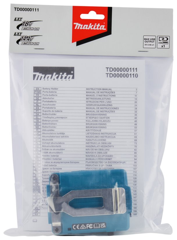 Makita TD00000111 adaptér akumulátoru 18 V LXT=oldYL00000004