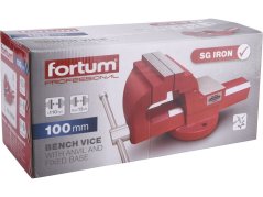 FORTUM 4752612 svěrák s kovadlinou, 100mm, SG Iron