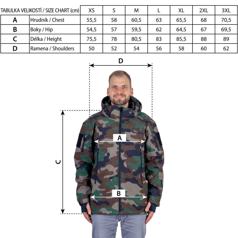 Narex 65406023 CHJ vyhřívaná bunda L Camouflage bez powerbanky