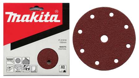 Makita P-32007 brusný papír 150mm 8+1ot K320 10ks Makita P-32007 brusný papír 150mm 8+1ot K320 10ks
