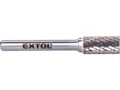 EXTOL INDUSTRIAL 8703714 fréza karbidová, válcová s čelním ozubením, pr.10x20mm/stopka 6mm,sek střední (double-cut)
