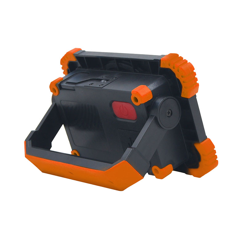 Solight WM-10W-RE LED reflektor 10W, přenosný, nabíjecí, 1000lm, oranžovo-černý