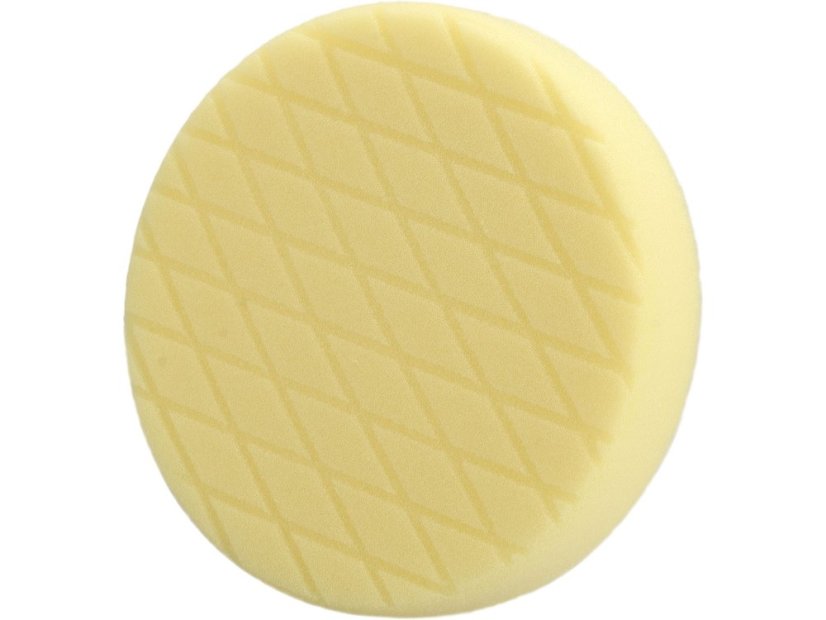EXTOL PREMIUM 8804538 kotouč leštící pěnový, diamantový vzor, T80, žlutý, ?180x35mm, zapuštěný suchý zip ?150mm