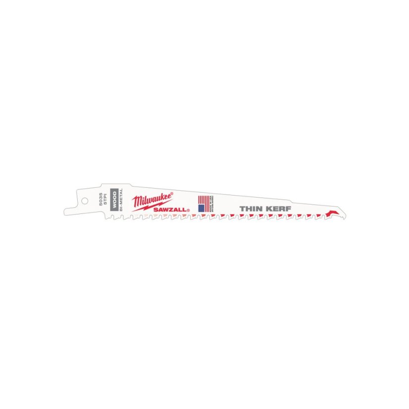 Milwaukee plátek do ocasky SAWZALL 150x5T 5 ks 48475035