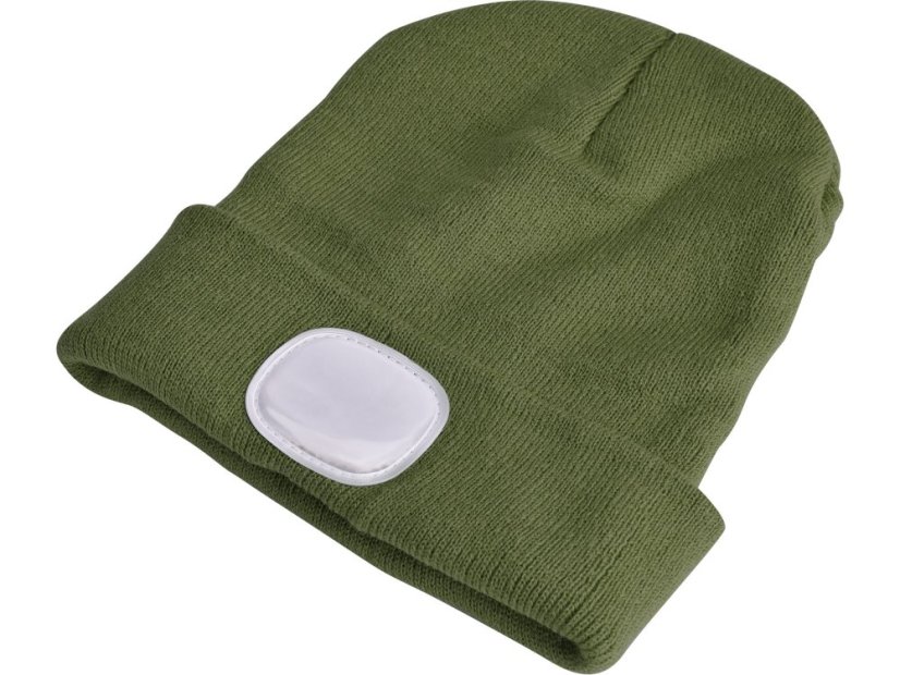 EXTOL LIGHT 43192 čepice s čelovkou 4x45lm, USB nabíjení, tmavě zelená, univerzální velikost
