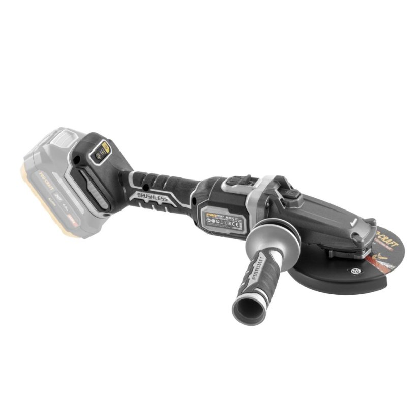 Procraft Industrial AG125Cbb aku úhlová bruska 125mm s plochou hlavou 20 V bez aku