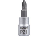 FORTUM 4701821 hlavice zástrčná 1/4" hrot pozidriv, PZ 1, L 37mm