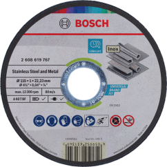 Bosch řezací kotouč pro nerezovou ocel a kov 115 × 1 × 22,23 mm 2608626115